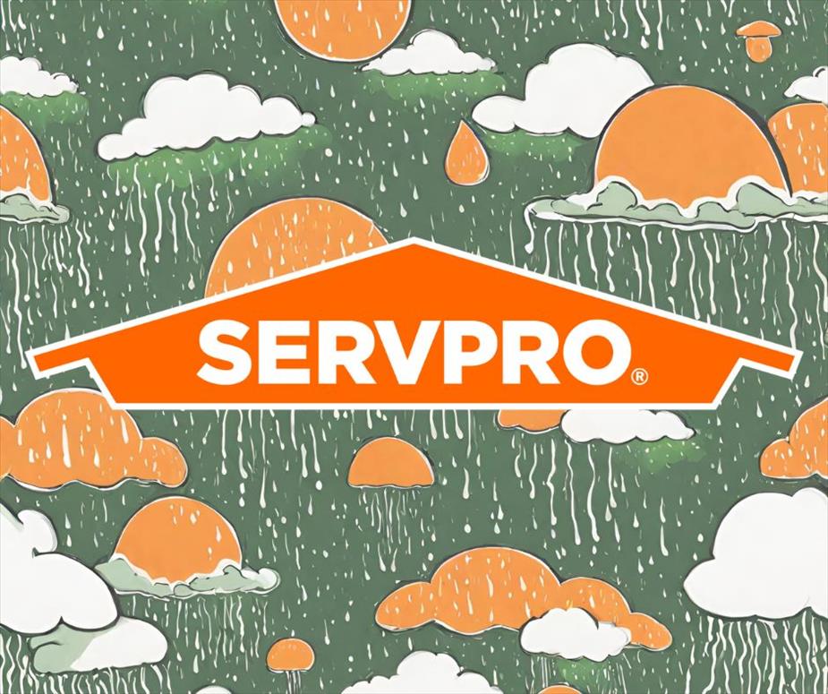 Servpro Logo with rainy Background